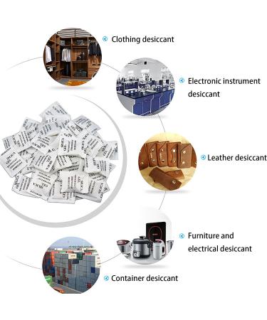 Silica Gel Bags - 50 Multi-Purpose Moisture Absorbing Sachets for Dehumidifying & Odor Control - International Shipping - Buy Online on GoSupps.com