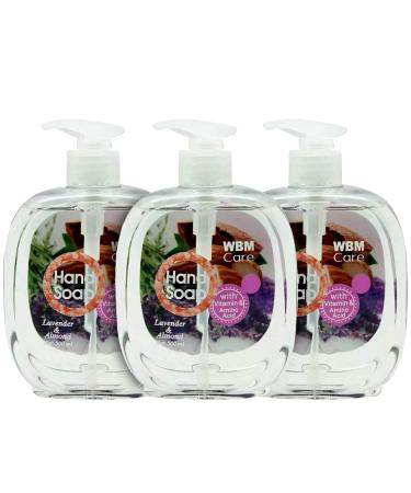 WBM Care Hand Soap Formulated with Himalayan Pink Salt Lavender & Almond Extracts Nourishing and Smooth Natural Liquid Hand Soap 16.9 oz/Each (Pack of 3) Lavender & Almond Lavender & Almond 500ml (Pack of 3)