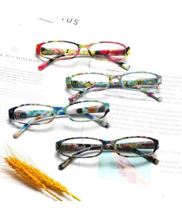 Cojwis 4 Pack Stylish Women's Reading Glasses - HD Clear Lens 3.5x Magnification Multi-Color Options - Buy Online on GoSupps.com