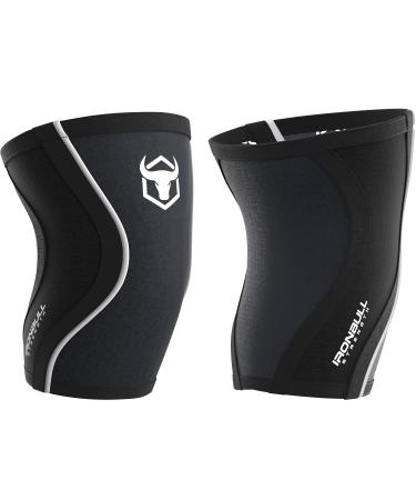 5mm Knee Sleeves Pair for Weightlifting & Cross-Training - High-Performance Compression Wraps - Large Black - Buy Online on GoSupps.com