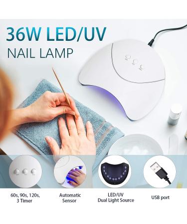 VANREESA Gel Nail Polish Kit - 18 Colors with 36W UV LED Lamp & Manicure Tools Set - Buy Online on GoSupps.com