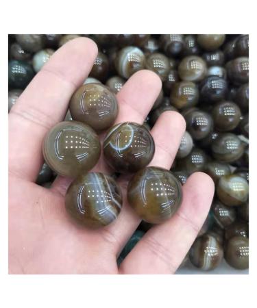 Ornament 5pc Natural Brown Agate Quartz Crystal Sphere Balls for Reiki 15-20mm for Fengshui Decoration Gift Decoration Stone Collection 5pc 20mm