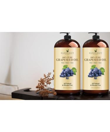 Premium 100% Pure Grapeseed Oil - 828 ml - Therapeutic Grade Carrier Oil for Skin & Hair - Moisturizing & Aromatherapy - Pack of 1 - Buy Online on GoSupps.com