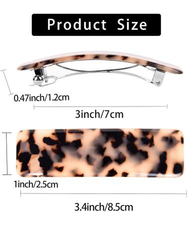 2Pcs French Design Hair Barrettes for Women - Automatic Hair Clips for Fine, Medium, Thick Hair - Buy Online on GoSupps.com