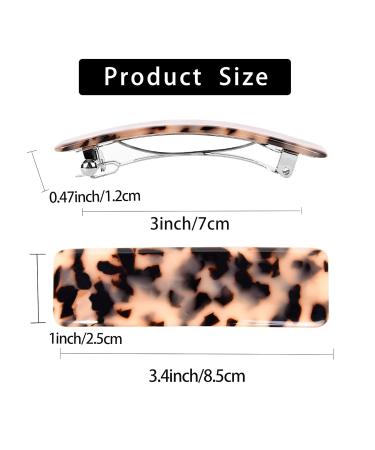 Premium French Hair Clips for Ladies - 2 Pack Large Automatic Clips in Ivory and Tortoise | Thick & Thin Hair Patent Pattern - Buy Online on GoSupps.com