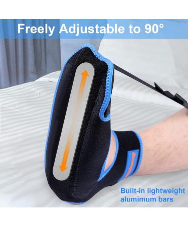 Plantar Fasciitis Night Splint Foot Brace - Adjustable Support for Men & Women - Relief from Pain, Achilles Tendonitis, Arch & Heel Spurs - Medium Size - Buy Online on GoSupps.com