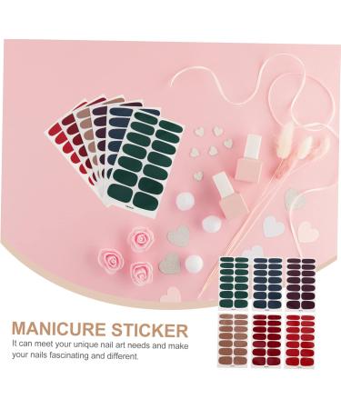 Beatifufu 6 Sheets Nail Art Stickers Fingernail Stickers Adhesive Nail Decals Manicures Stickers Party Nail Stickers Color Stickers Nail Polish Sticker Strips Press Nail Full Cover Child Pvc - Buy Online on GoSupps.com