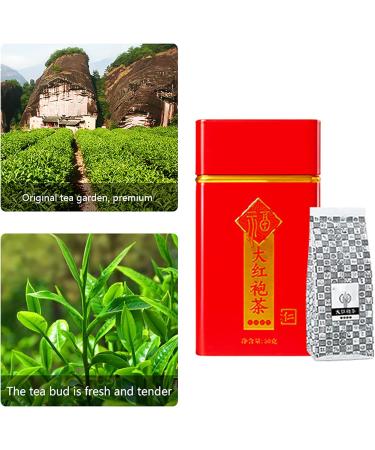  Gavigain 50g Dahongpao Tea Highly Flavored Chinese Oolong Tea Fujian Wuyi Rock Tea Dahongpao Oolong Tea Canned Da Hong Pao Tea for Tea Lovers Gift Idea for Friends and Family - Buy Online on GoSupps.com