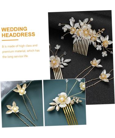 Ipetboom 2 Sets Hair Accessories Rhinestone Wedding Hair Wedding Decorations for Ceremony Flowers Decoration Bridal Tiara Rhinestone Decor Zinc Alloy Delicate Women's Flower Head - Buy Online on GoSupps.com