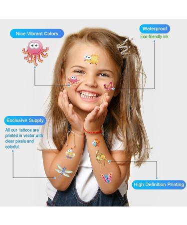 Colorful Cute Animal Glitter Tattoo for Kids - Waterproof & Non-toxic Temporary Tattoo - Long Lasting & Easy to Remove - Buy Online on GoSupps.com