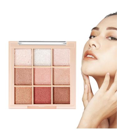Eyeshadow Makeup Palette9 Colors Eyeshadow Palette Shimmer Glitter Makeup Palette Eyeshadow for Women and Girls 718401 Taro Milk Coffee Plate