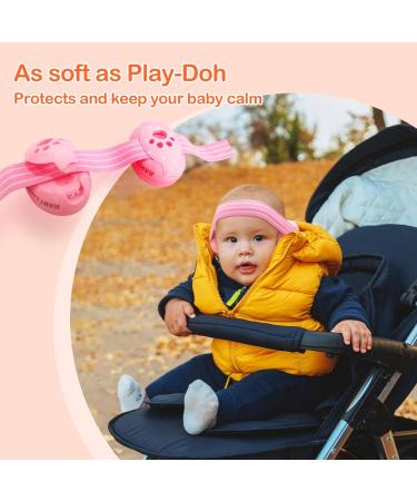 ZOHAN Baby Ear Defenders Pink - Noise Cancelling Headphones for Boys 0-36 Months - Adjustable Soft Headband - Toddler Hearing Protection - Ideal for Sleeping, Airplane, Fireworks - Newborn Baby Gift - Buy Online on GoSupps.com