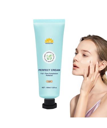 Body foundation waterproof SPF 30 100 ml waterproof day cream with color pigments longlasting care makeup for outdoor sports tropical travel swimming and daily use Light