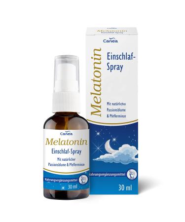 Canea melatonin spray with passion flower and peppermint promotes natural sleep in a natural way ideal for sleep problems 30 ml