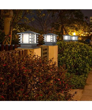 Courtyard light Solar LED Pillar Light Garden Solar Pillar Lantern Wall Solar Pillar Lamp Lawn Corridor Pillar Column Light Porch Streetlight for Courtyard Outdoor Lighting Products ( Size : 25*22*27 Black 25*22*27cm - Buy Online on GoSupps.com
