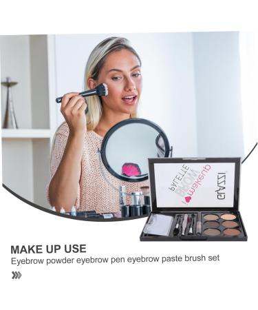 Mikinona Eyebrow Powder Cosmetic 1 Set Eyebrow Powder Set Makeup Brow Brush Makeup Eyebrow Powder Eyebrow Stickers Cosmetic 1 count (Pack of 1) As Shown - Buy Online on GoSupps.com