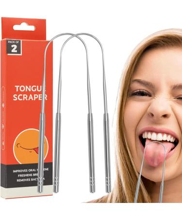 Metal Tongue Scraper - Stainless Steel Travel Tongue Cleaner for Fresh Breath & Oral Hygiene - Buy Online on GoSupps.com