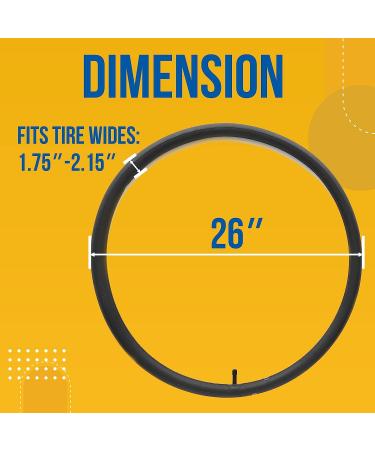 CalPalmy 26x1.75/2.125 Inner Tubes, Schrader Valve 32mm for Schwinn Koen, Elm, High Timber & More - Road/Mountain Bike Accessories - Buy Online on GoSupps.com