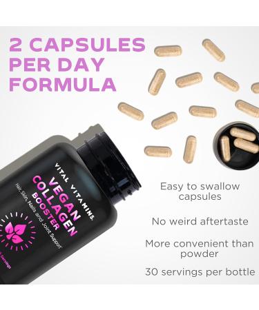 Vital Vitamins Vegan Collagen Booster Capsules + Colostrum Capsules Supplement - Buy Online on GoSupps.com