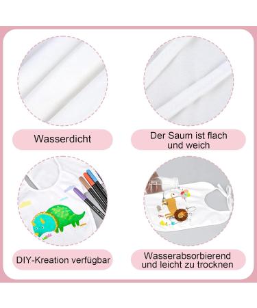 Tigvio Baby Bibs Set - 12 Colorful Customizable Bibs with 24 Textile Pens & 5 Stencils for Baby Showers Gender Reveals & Parties - Buy Online on GoSupps.com