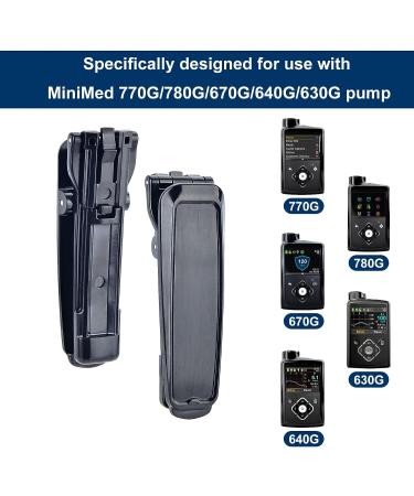 Generturbo Insulin Belt Clip with Hinge for Medtronic MiniMed Pumps - Quick Release & Sturdy Black Clip - Buy Online on GoSupps.com