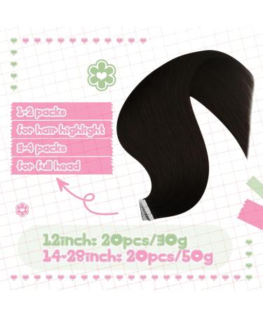 Buy Youngsee Dark Brown Tape In Hair Extensions - Real Remy 50g 20pcs #2 | 35cm Quality Hair Recovery - Buy Online on GoSupps.com