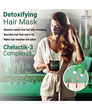 Chelating Metal Detox Hair Mask - Ion Hair Mask with Chelactik-3 & Rosemary Oil for Hard Water Swimmers & Color-Treated Hair - 8.45 fl oz - Buy Online on GoSupps.com