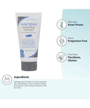 Vanicream Moisturizing Ointment 2.5 oz - Unscented, Sensitive Skin Formula - Buy Online on GoSupps.com