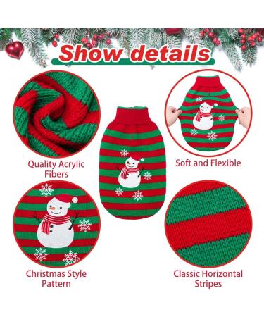 KOOLTAIL Cat Christmas Sweater - Snow Man Stripes Holiday Sweater for Cats and Small Dogs - Buy Online on GoSupps.com