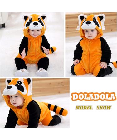 Doladola Unisex Kid's Costume Outfit 2-3 Years Raccoon Hooded Romper Jumpsuit - Buy Online on GoSupps.com