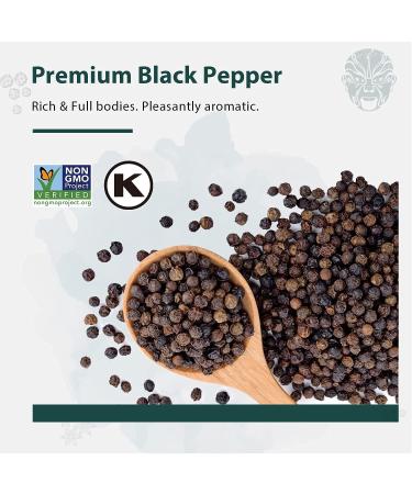 Soeos Black Peppercorns 18oz - Whole Non-GMO Kosher Peppercorns for Grinder Refill - Packed to Keep Fresh - 1.12 Pound - Buy Online on GoSupps.com