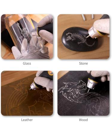 UTOOL Engraver Pen with Letter/Number Stencil  24W Handheld Etching Tool for Wood Metal Glass Engraving with 4 Replaceable Tungsten Carbide Steel Bits - Buy Online on GoSupps.com