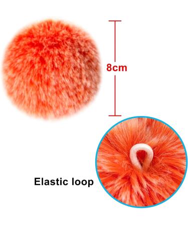 BQTQ 30 pc Faux Rabbit Fur Pom Pom DIY Fluffy Balls w/ Elastic Loop - Hats Keychains Scarves Gloves Bags Accessories - 15 Light Colors 2 Pcs Each - Buy Online on GoSupps.com
