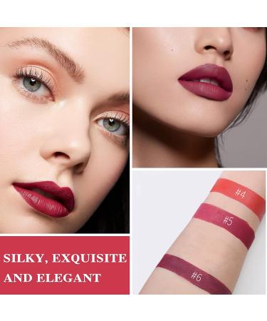 3 Colors Matte Lipstick Set - Waterproof Long Lasting Non-Stick Velvet Lip Gloss - Moisturizing Nude Lipstick for a Smooth Matt Finish - Buy Online on GoSupps.com
