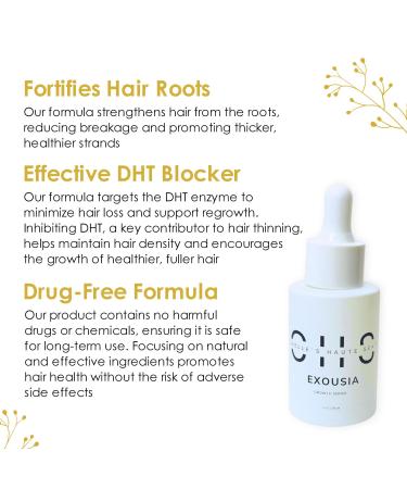 Chelle's Haute Seat Hair Growth Serum - Lightweight Plant-Based & Cruelty-Free | Reduce Shedding Strengthen Hair & Block DHT for Thicker Fuller Hair - Buy Online on GoSupps.com