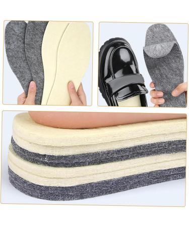 NOLITOY Wool Insoles for Men & Women - 6 Pairs Winter Warm Shoe Inserts - Comfortable Wool Felt Boot Insoles - Perfect for Sports Shoes - 25x8.5cm - Buy Online on GoSupps.com