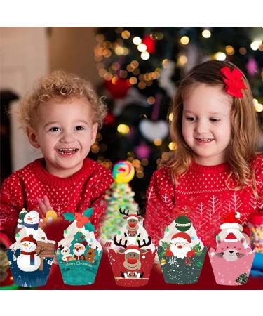 EOQPDECD 48 Pcs Christmas Cake Decorations Cupcake Topper Santa Clause Xmas Tree Snowman Reindeer Birthday Cake Decor Christmas Supplies for Christmas Theme Party Baby Shower Birthday Party - Buy Online on GoSupps.com
