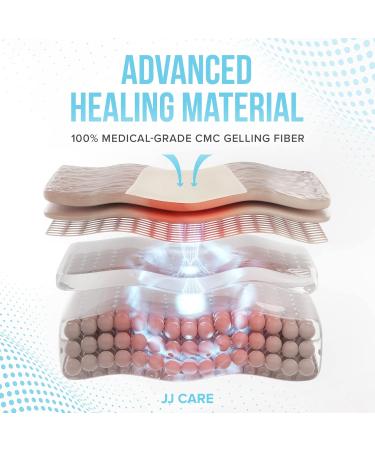 JJ CARE Hydrocolloid Dressing 6x6 Inch Pack of 5 - Thin Wound Dressing for Faster Healing of Bedsores, Blisters, and Acne - Buy Online on GoSupps.com