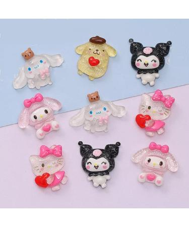 10-30Pcs/Lot Cute Resin Nail Art Charms Happy Animals Jelly Gummy Sweet Candy 3D Nail Decoration DIY Nail Accessories (10pcs)