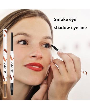 Eyeshadow Stick | Cream Gel Texture Multicolors Eyeliner Makeup with Brush - Long Lasting Eye Liner Quick Drying Makeup Supplies for Daily Use Pochy Smoke Pink - Buy Online on GoSupps.com