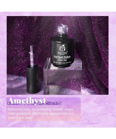 Beetles Reflective Gel Nail Polish 15ML - Purple Glitter Diamond Disco Color | Soak Off, DIY Manicure Salon, Women's Day Gift - Buy Online on GoSupps.com