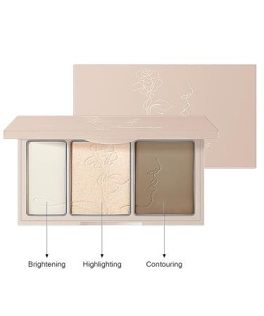 JUTQUT Highlighter Contour Palette 2-in-1 | Matte & Shimmer Face Makeup | Vegan Glow Finish with Brush - International Shipping - Buy Online on GoSupps.com