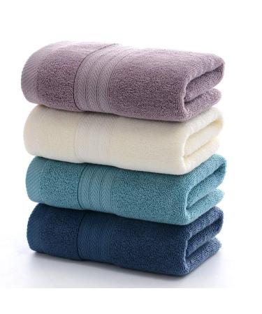 Tian Home Ultra Absorbent & Soft Cotton Hand Towels(4-Pack,14x29inch) for Bath, Hand, Face, Gym and Spa