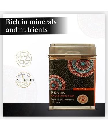 Fire Mountain Black Penja Pepper 100g - Single Origin Whole Peppercorn Berries from Penja Valley for Grinder Refill - Buy Online on GoSupps.com