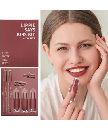  Yugugomo Lip Kit with Pencil and Gloss | Long-Lasting Lip Tint | Pencil Set | For Shopping Travel Business Trip Stage Date Gathering Vacation Girl - Buy Online on GoSupps.com