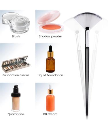 EBLLPA 5PCS Fan Makeup Brush Slim Soft Facial Fan Brush Acid Applicator Brush Professional Facial Mask Blush Brushes Cheekbones Brush Chemical Peel Brush Applicator Fan Mask Brushes for Facials Black - Buy Online on GoSupps.com