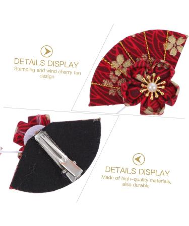 minkissy 1 Pair Hairpin Vintage Hair Clips Japanese Kimono Hanfu Hair Accessories Japanese Style Hair Clip Tassel Hair Ornament Retro Hair Barrette Japanese Hair Clip Japanese Headdress Fan - Buy Online on GoSupps.com