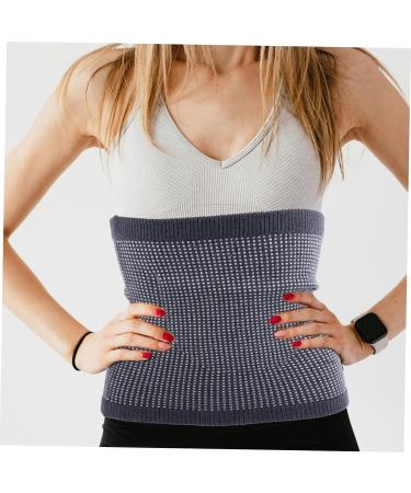 Buy Wool Jacquard Waist Support Belt for Back Pain Relief - Cold Weather Flexible Cashmere XL Grey - Buy Online on GoSupps.com