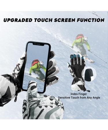 ATERCEL Ski Gloves Waterproof 2022 | Touchscreen Snowboard Gloves Green - Large - Buy Online on GoSupps.com