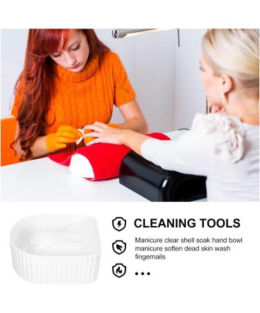 minkissy Manicure Hand Soak Bowl Manicure Bowl for Hand Manicure Tool Hand Tools Manicure Wash Bowls Cleaning Tools Soak off Bowl Manicure Hand Bowl Nail Supplies White Acrylic - Buy Online on GoSupps.com